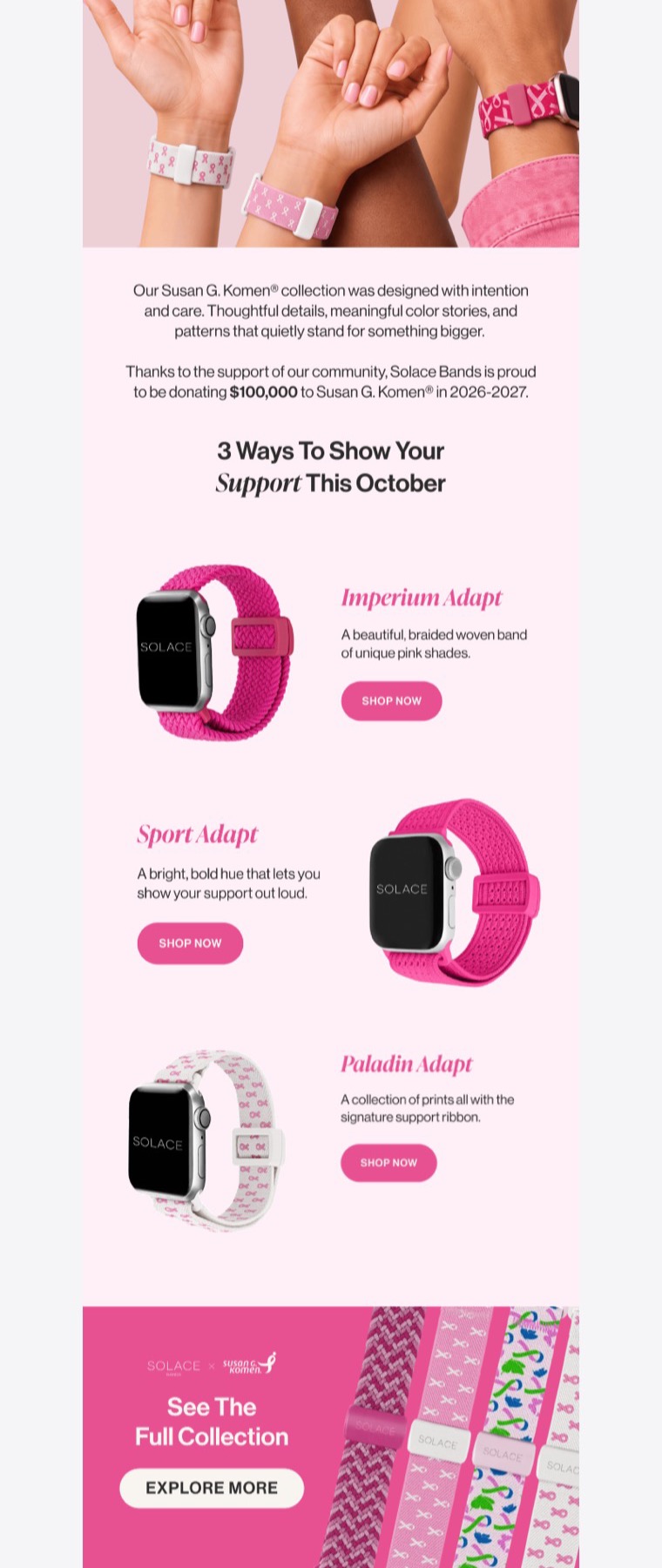 Solace Bands: Pink With A Purpose