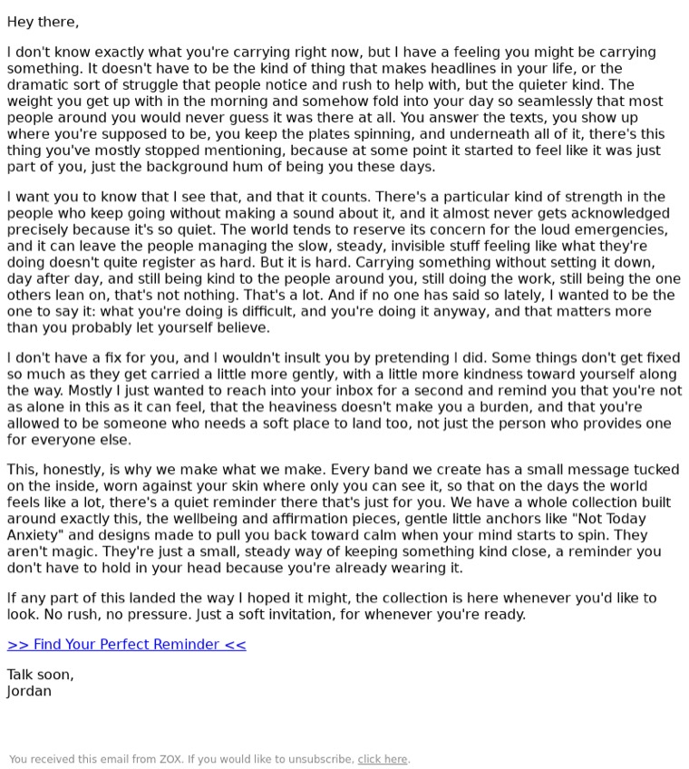 ZOX: a text-only email for World Mental Health Day